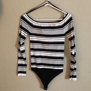 Bebe off shoulder bodysuit